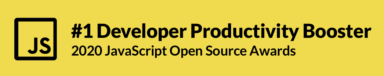 2020 JavaScript Open Source Award Winner banner